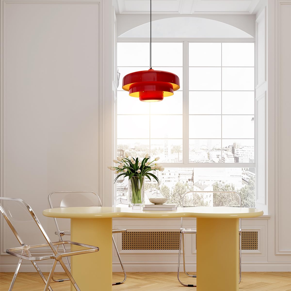 Moderne Scandinavische glazen plafondlamp | Hanglamp