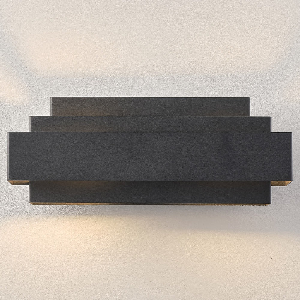 Moderne wandlamp, mat zwart, 2-lamps - Kayu