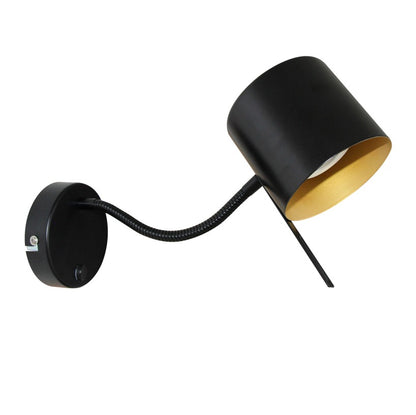 Wandlamp zwart met goud - Carmel