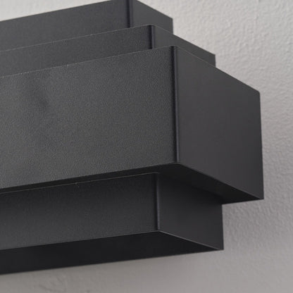 Moderne wandlamp, mat zwart, 2-lamps - Kayu