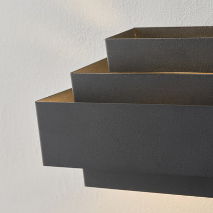 Moderne wandlamp, mat zwart, 2-lamps - Kayu